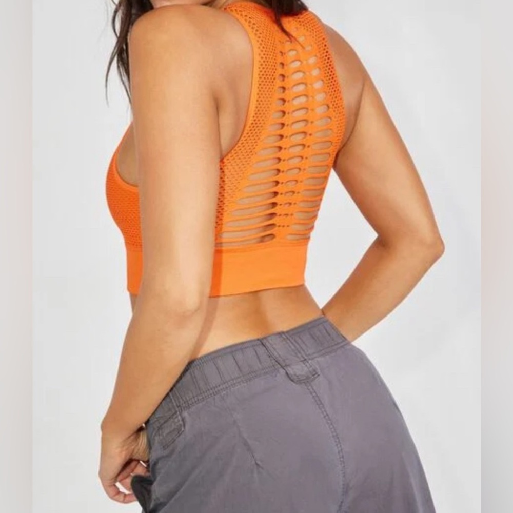 ❤️‍🔥5/20$ GARAGE💫Women’s Neon Orange Desire B.DY Distressed Tank Top